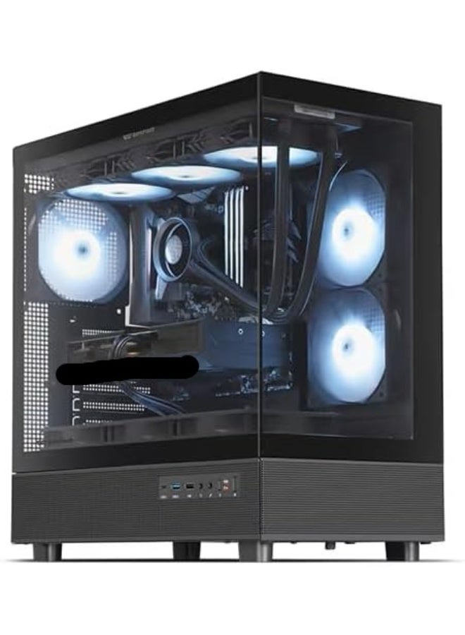 حاسوب ألعاب بميزانية منخفضة مع تبريد سائل: كور i5 10400F | 16 جيجابايت رام | RX7600 8 جيجابايت جرافيكس | 512 جيجابايت SSD | ويندوز 11 | جاهز للإنترنت WIFI 6 مع بلوتوث - Image 1